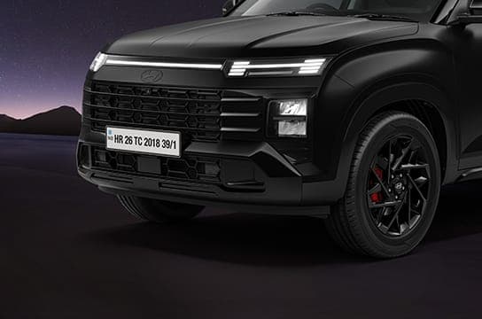 Black painted radiator grille
