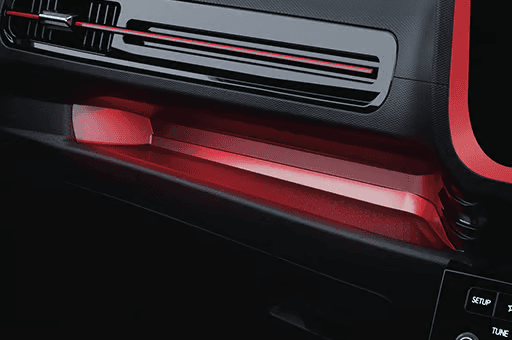 Exciting red ambient lighting