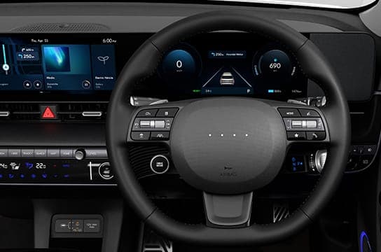 3 soke leather steering wheel with 4 dots illuminated design